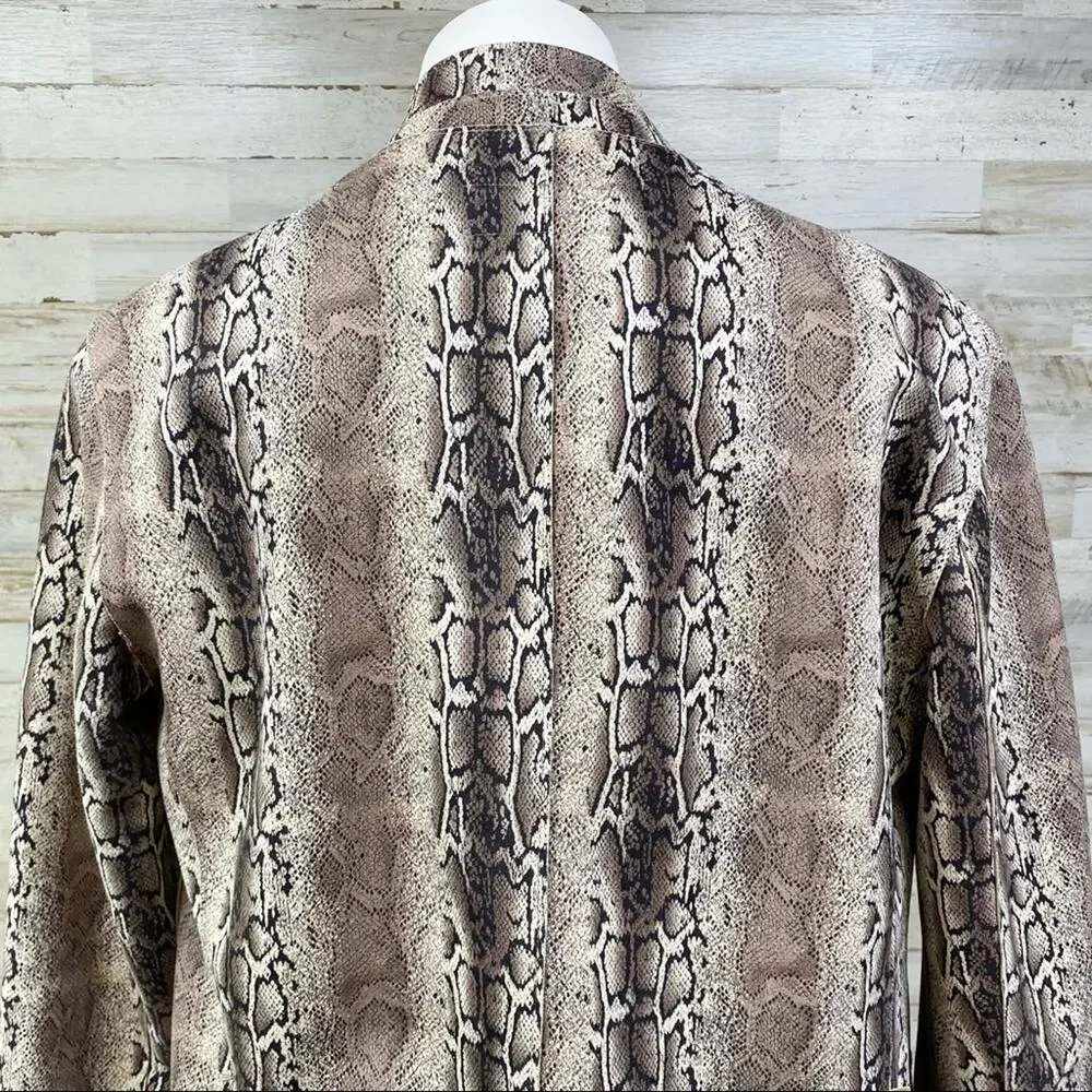 BlankNYC Snake Charmer Faux Suede Jacket Coat Womens Size XS Brown Tan